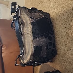 Coach Tonal Zoe Patchwork Shoulder Bag